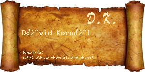 Dávid Kornél névjegykártya